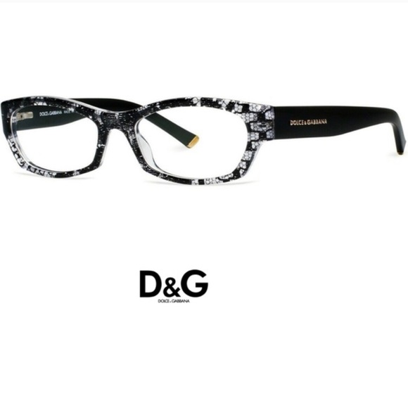 DOLCE & GABBANA D&G DG lace design Eye glasses DG 3115 BLACK 1895 with case - Picture 1 of 16